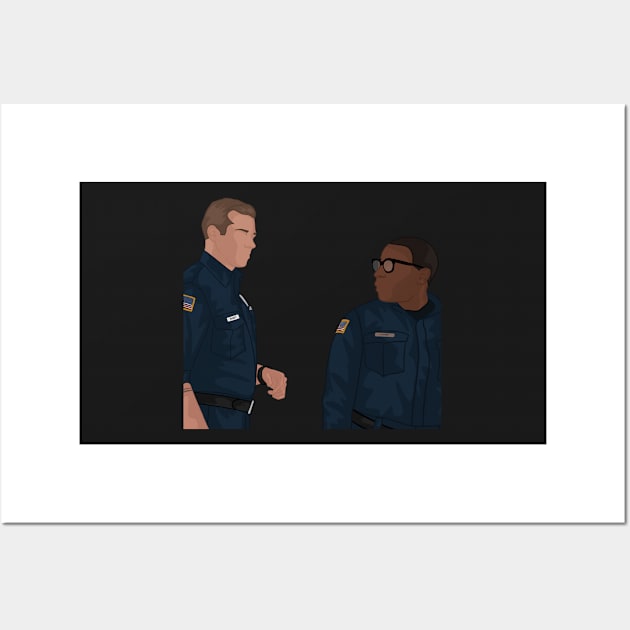 Evan 'Buck' Buckley & Henrietta 'Hen' Wilson | 911 Wall Art by icantdrawfaces